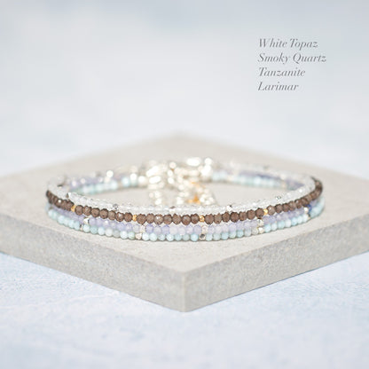 Dainty Smoky Quartz Gemstone Bracelet