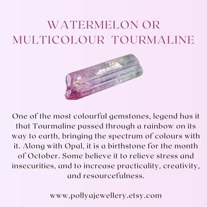 Dainty Autumn Tourmaline Gemstone Bracelet