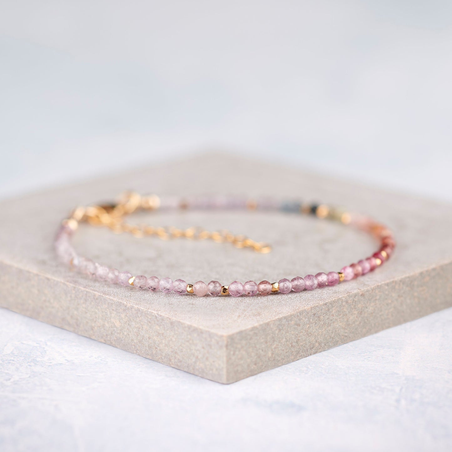 Dainty Multicolour Spinel Gemstone Bracelet (AA Grade)