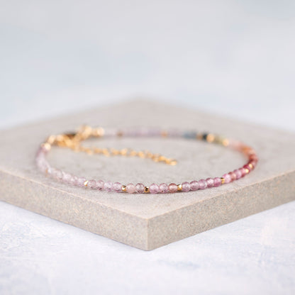 Dainty Multicolour Spinel Gemstone Bracelet (AA Grade)