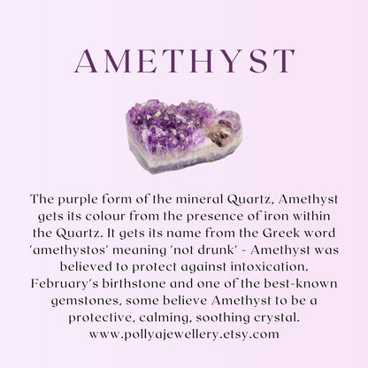 Amethyst, Aquamarine & Rose Quartz Dainty Gemstone Bracelet