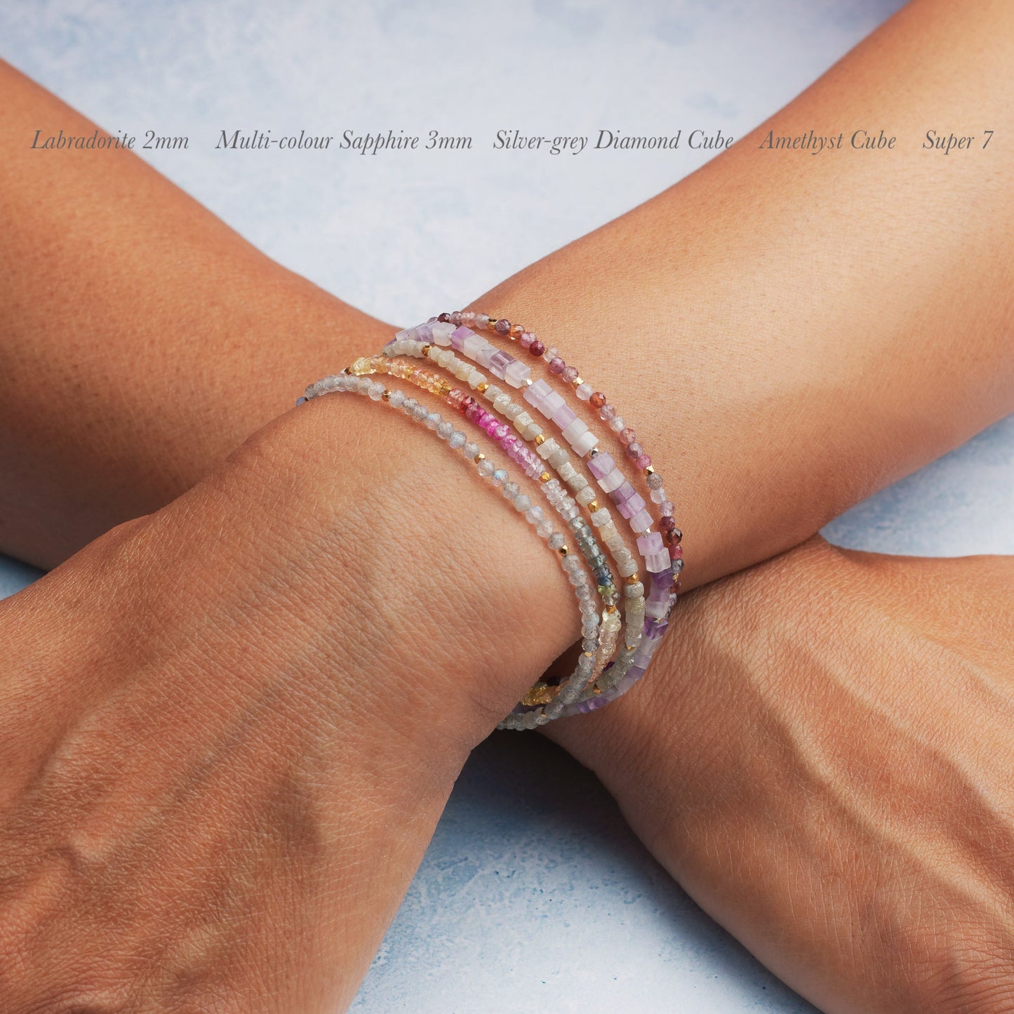 Dainty Multicolour Sapphire Gemstone Bracelet