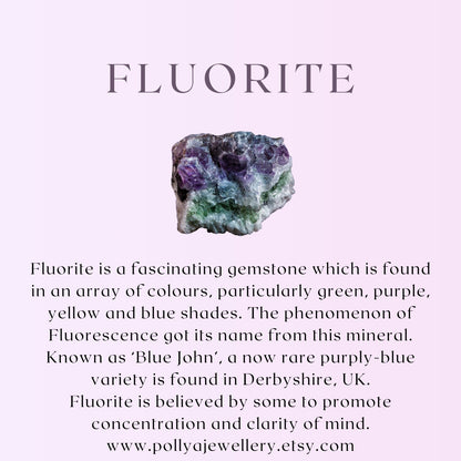 Dainty Fluorite Gemstone Bracelet (AAA Grade)