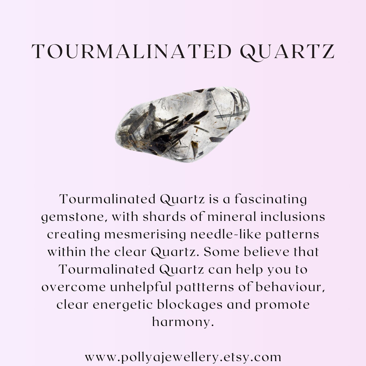 Dainty Tourmalinated Quartz Gemstone Bracelet