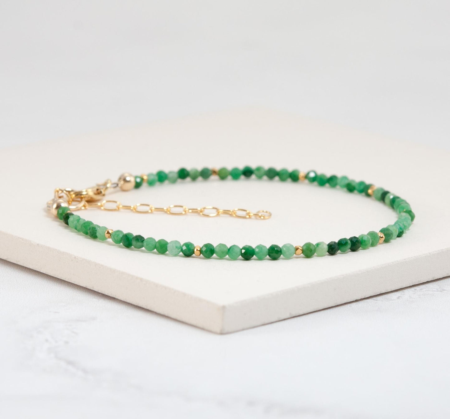 Dainty African Jade Bracelet