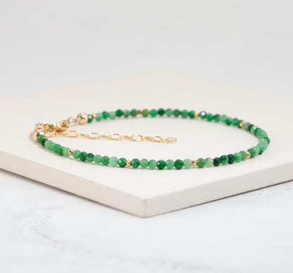 Dainty African Jade Bracelet