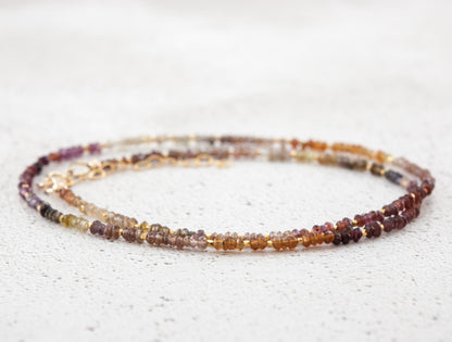 Dainty Tunduru Sapphire Gemstone Necklace