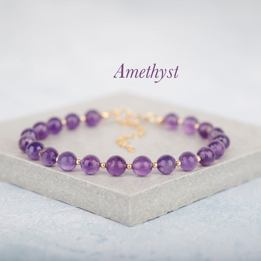 Amethyst Gemstone Bracelet (Grade A)