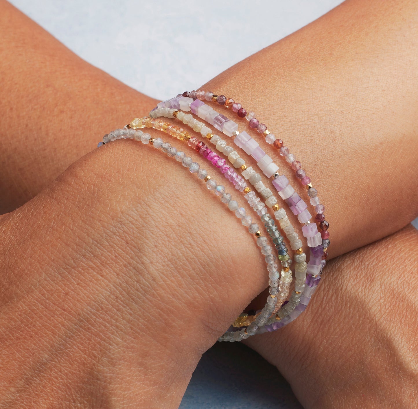 Dainty Multicolour Sapphire Gemstone Bracelet