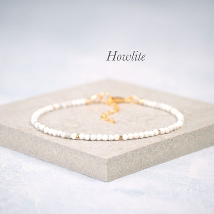 Dainty Howlite Gemstone Bracelet