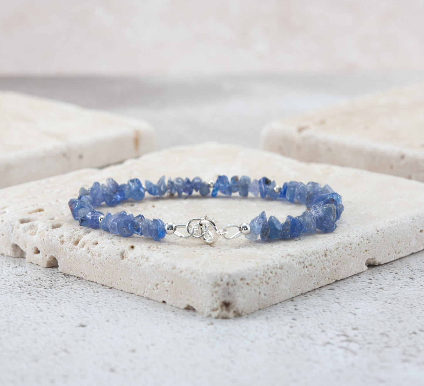 Raw Tanzanite Gemstone Bracelet