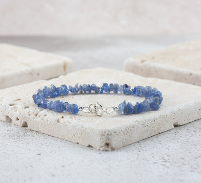 Raw Tanzanite Gemstone Bracelet