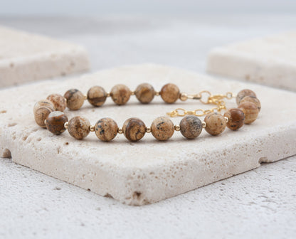 Picture Jasper Gemstone Bracelet