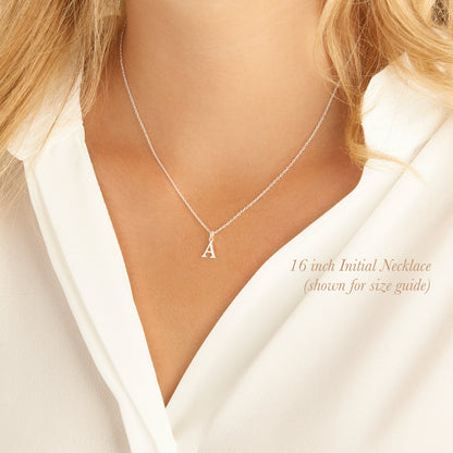 Initial & Turquoise December Birthstone Necklace