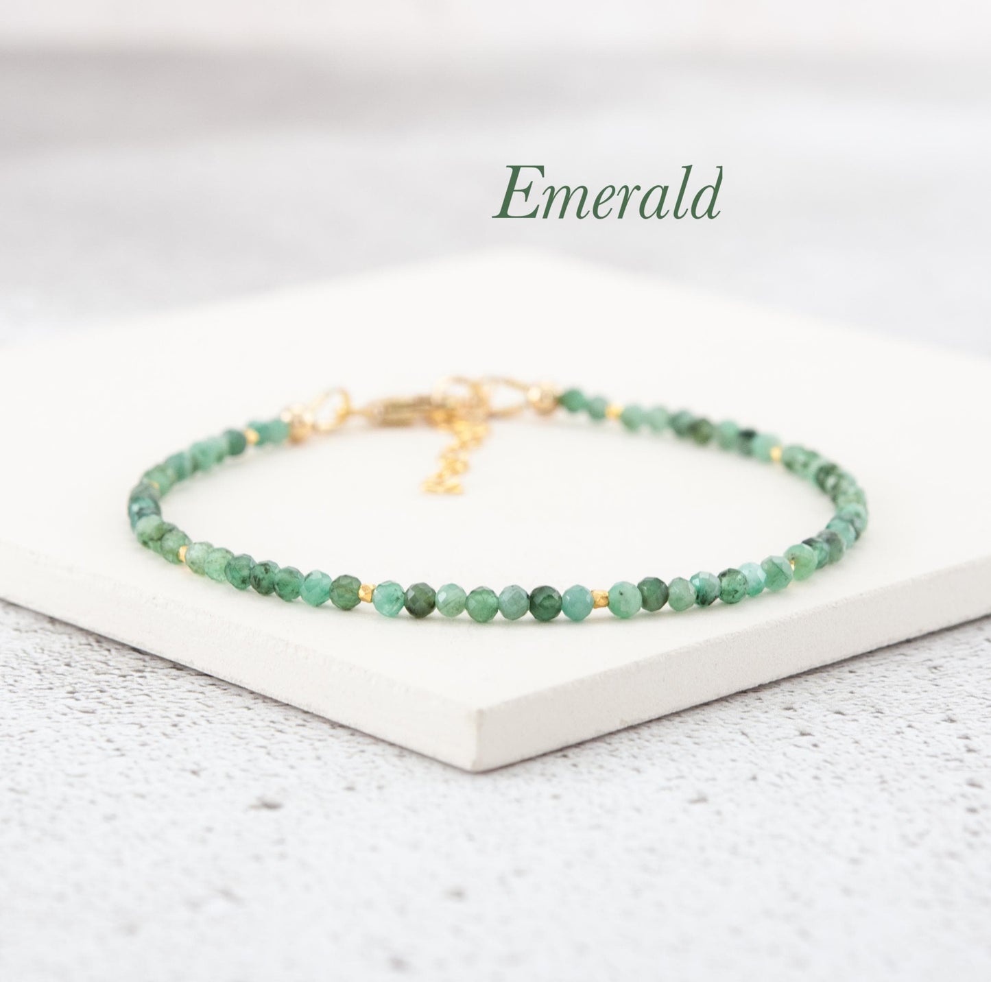 Dainty Emerald Bracelet