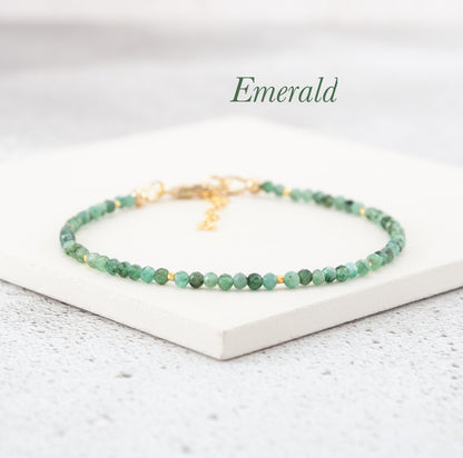 Dainty Emerald Bracelet