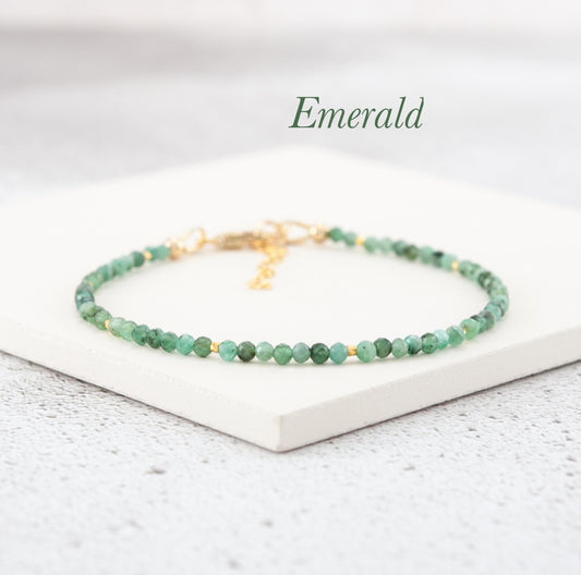 Dainty Emerald Bracelet