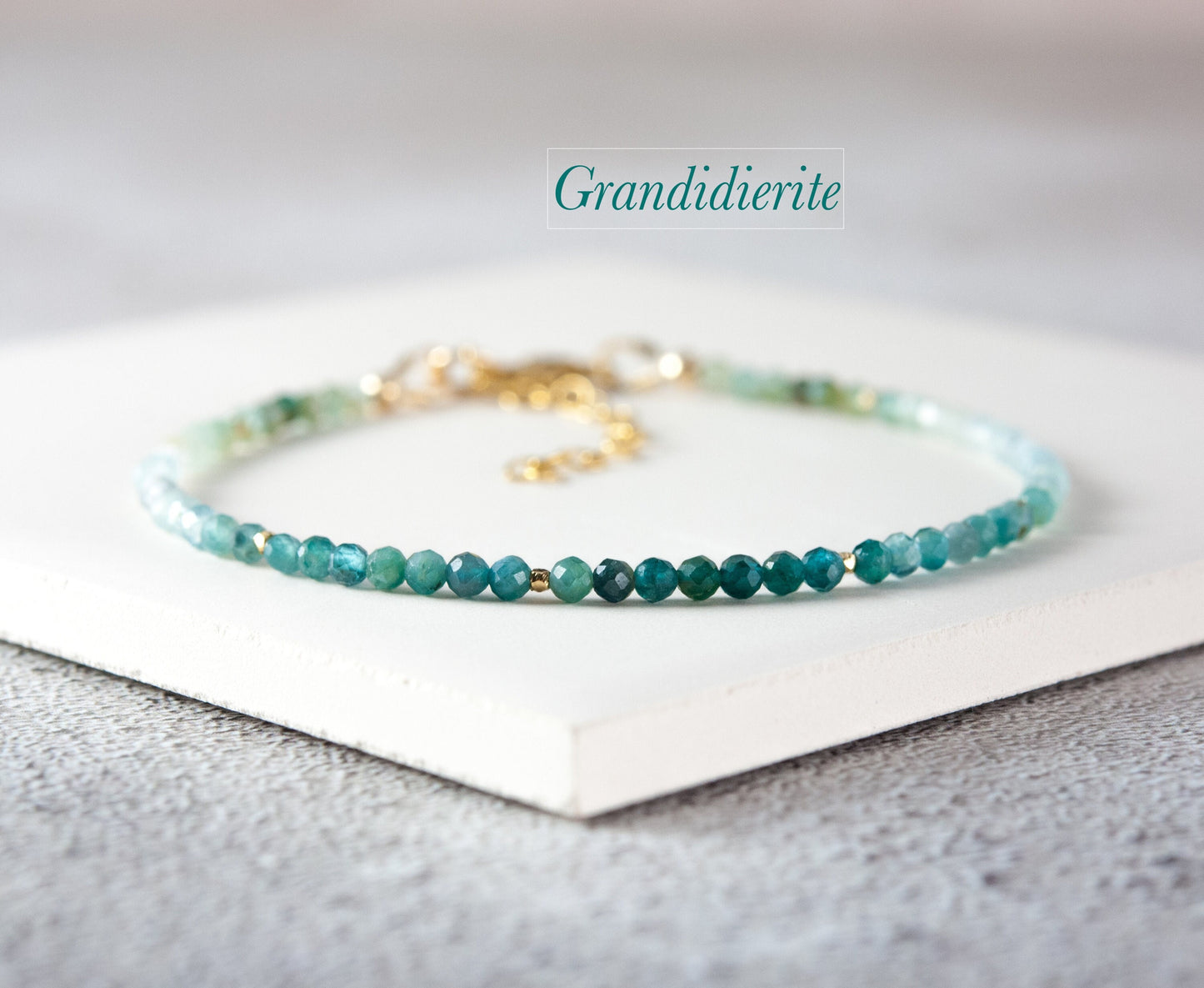Dainty Grandidierite Gemstone Bracelet