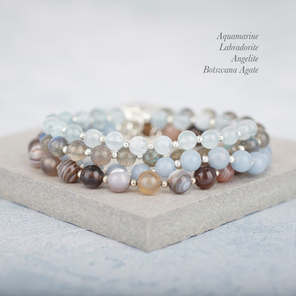 Botswana Agate Gemstone Bracelet