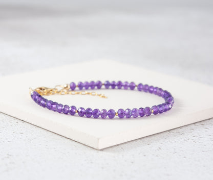 Amethyst Gemstone Bracelet (Grade AAA)