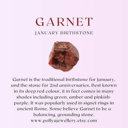 Red Garnet Gemstone Bracelet