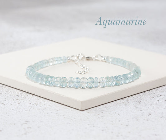Aquamarine Gemstone Bracelet