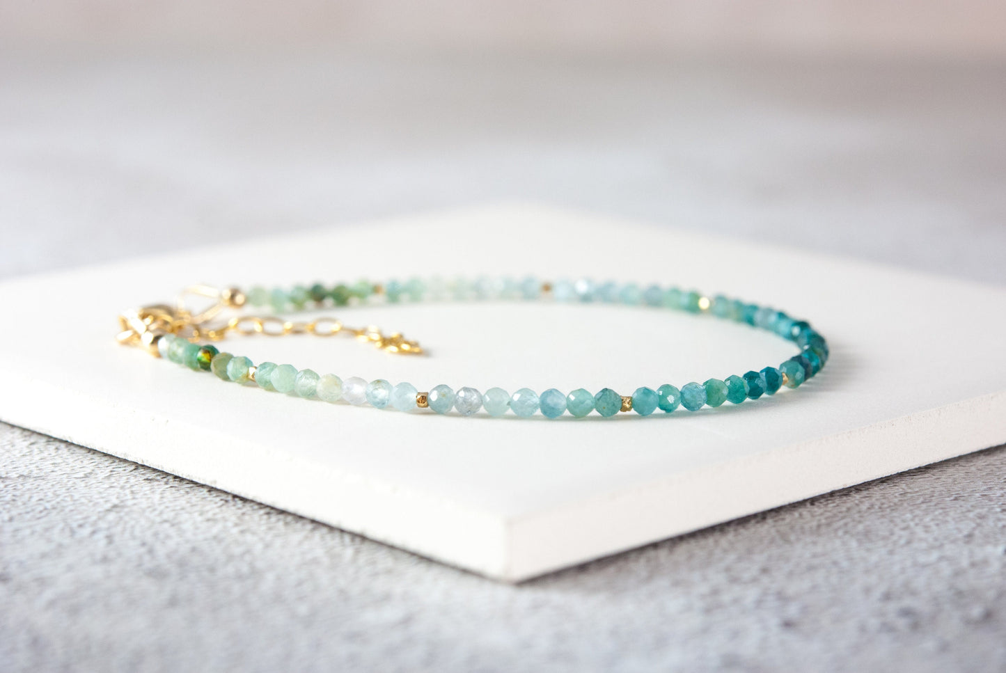 Dainty Grandidierite Gemstone Bracelet