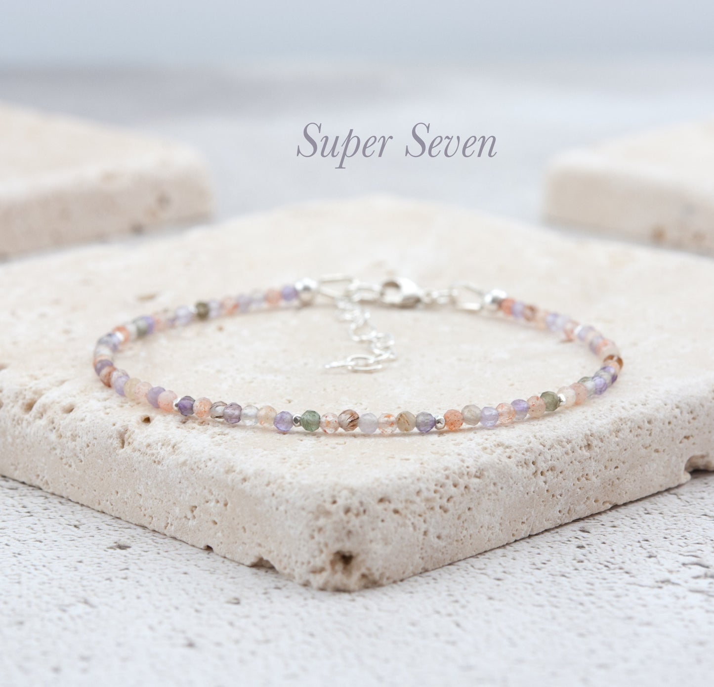 Dainty Super Seven Gemstone Bracelet