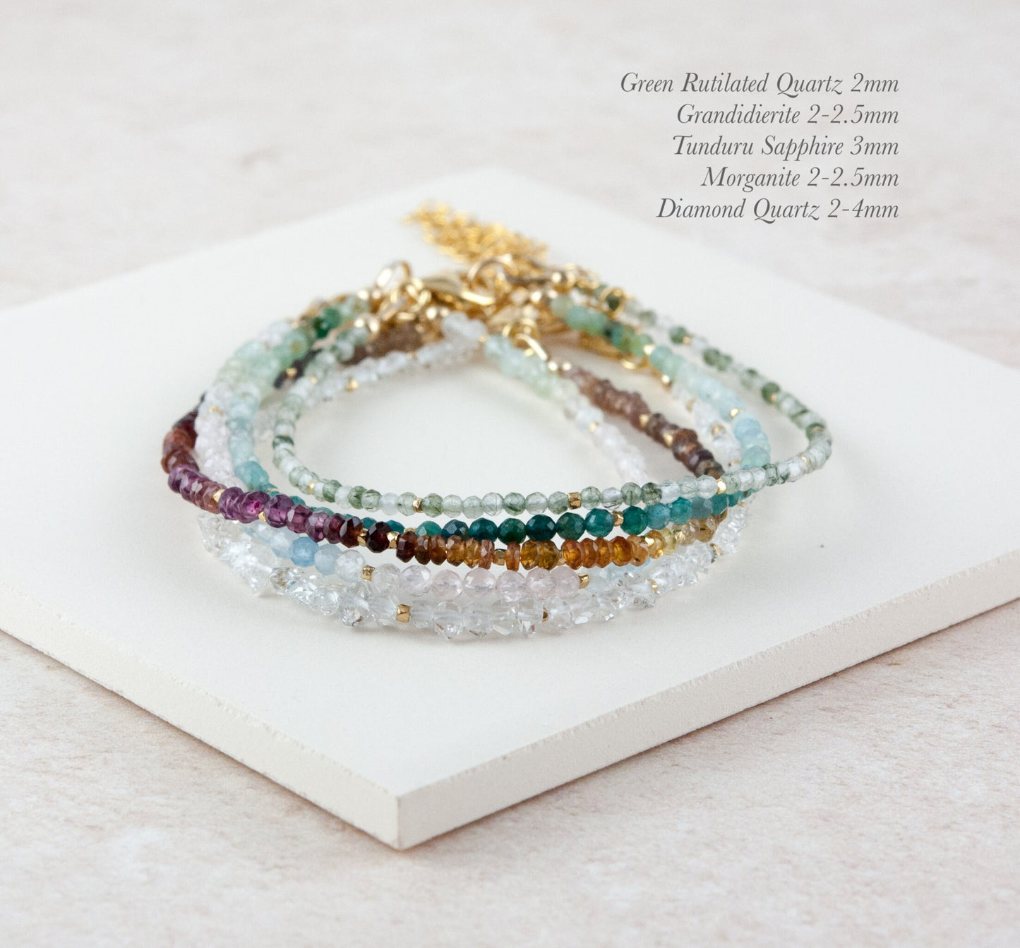 Dainty Grandidierite Gemstone Bracelet