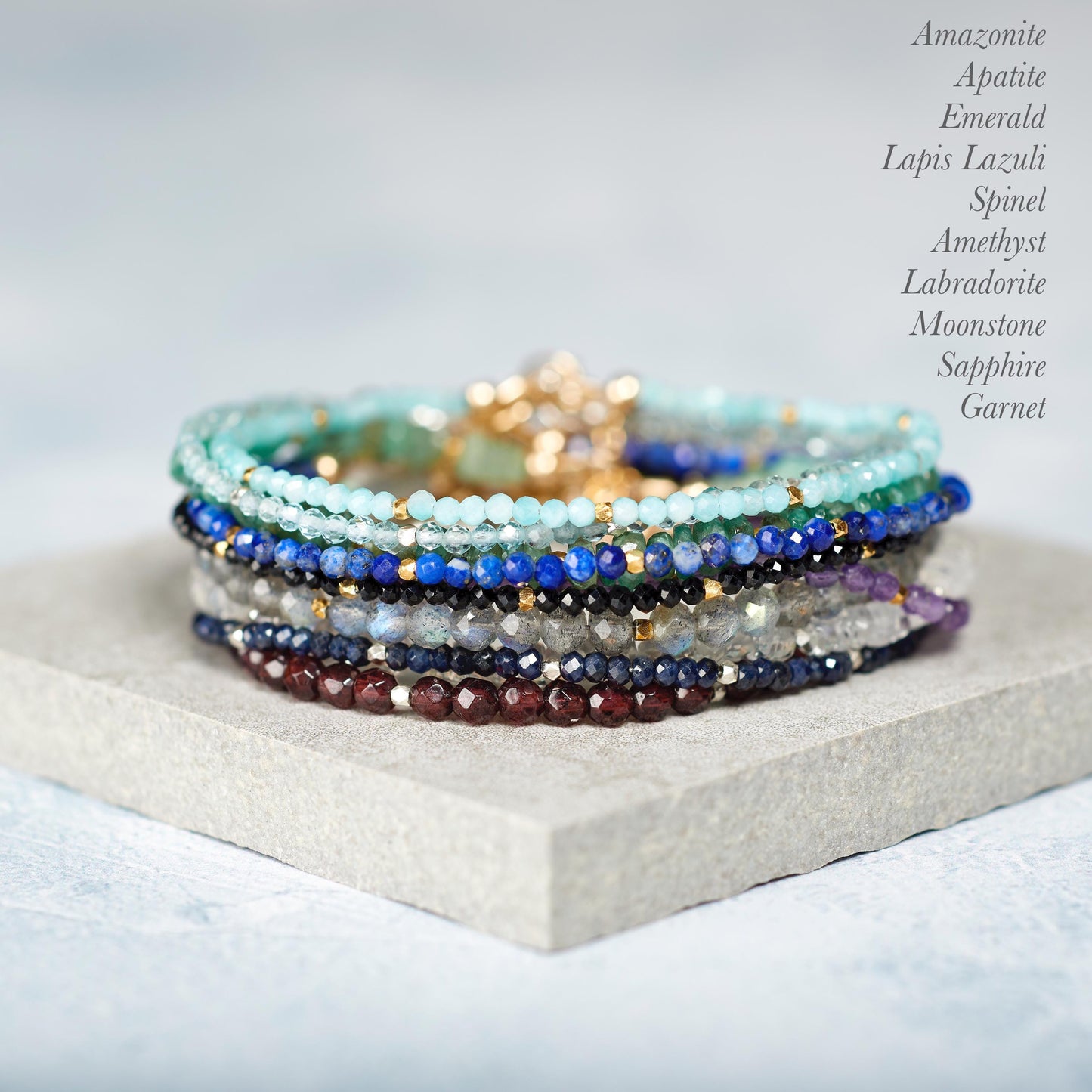 Dainty Emerald Cube Bracelet