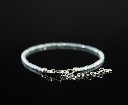 Dainty Aquamarine Gemstone Bracelet