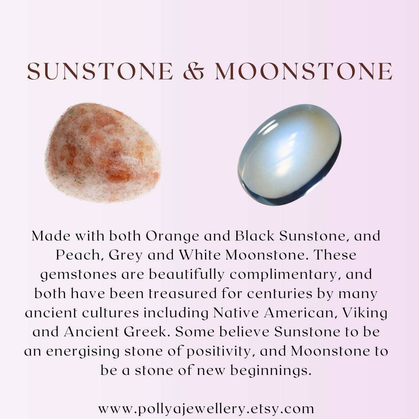 Dainty Sunstone and Moonstone GemstoneBracelet