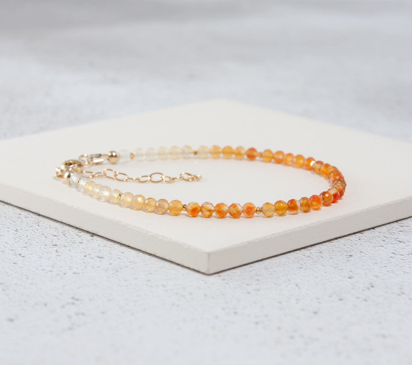 Dainty Ombre / Shaded Carnelian Bracelet