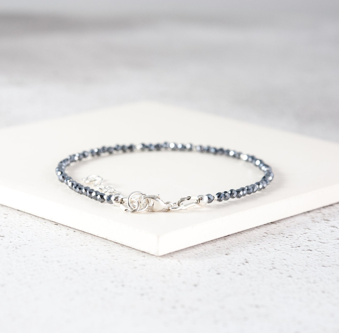 Dainty Terahertz Gemstone Bracelet