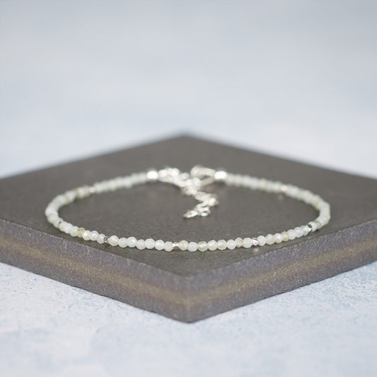 Dainty Jadeite Gemstone Bracelet (2mm)