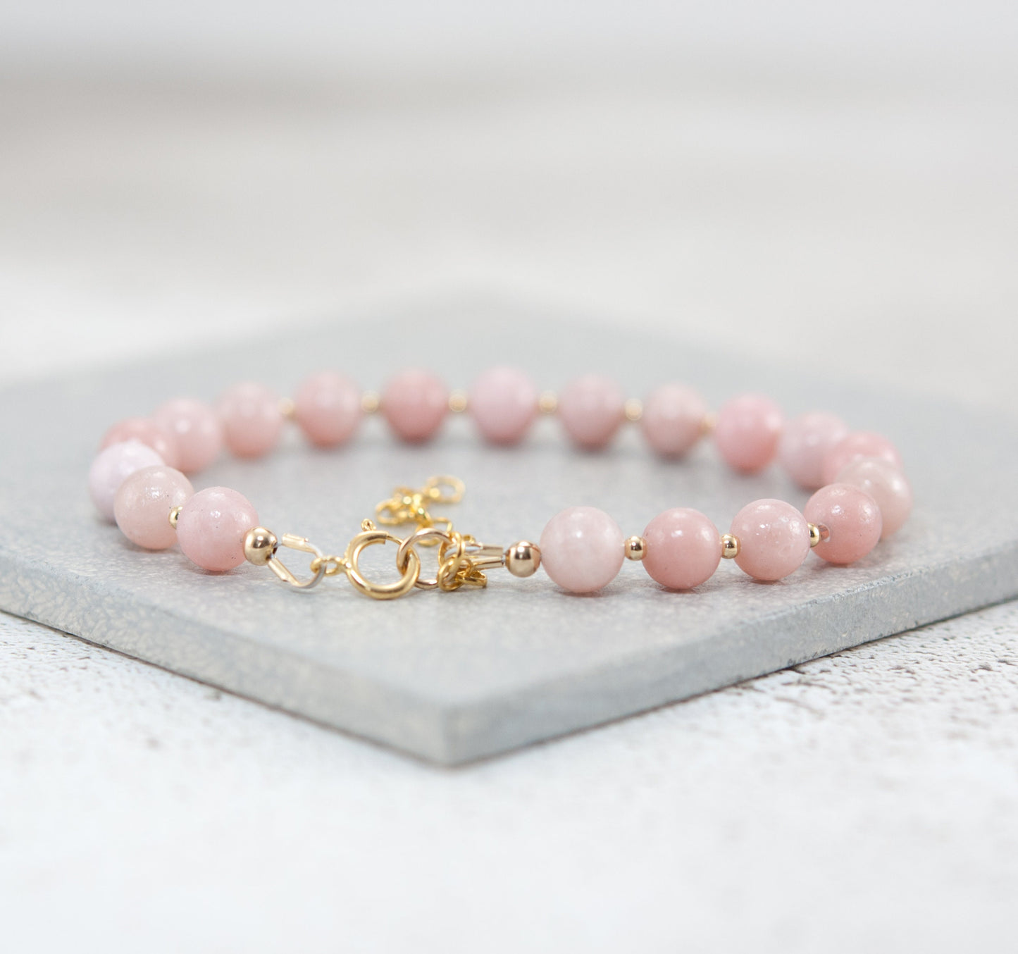 Pink Opal Gemstone Bracelet