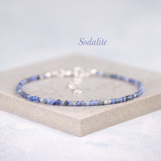 Sodalite Dainty Gemstone Bracelet