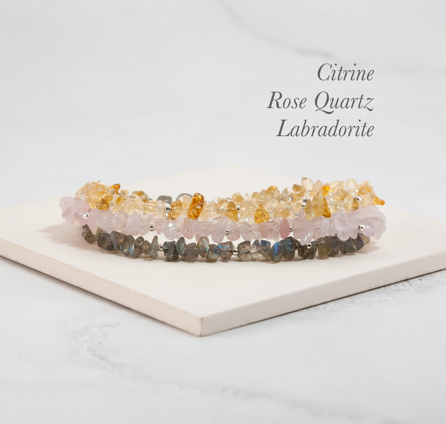 Raw Citrine Gemstone Bracelet