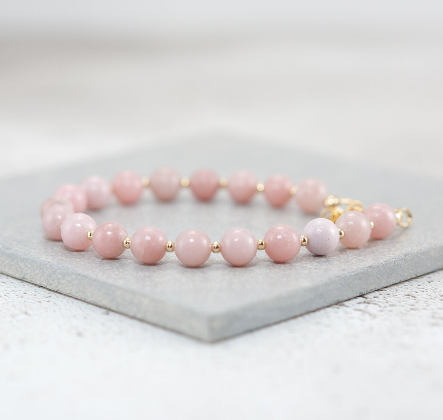 Pink Opal Gemstone Bracelet