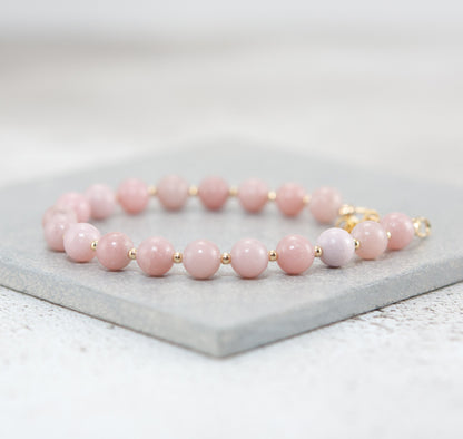 Pink Opal Gemstone Bracelet