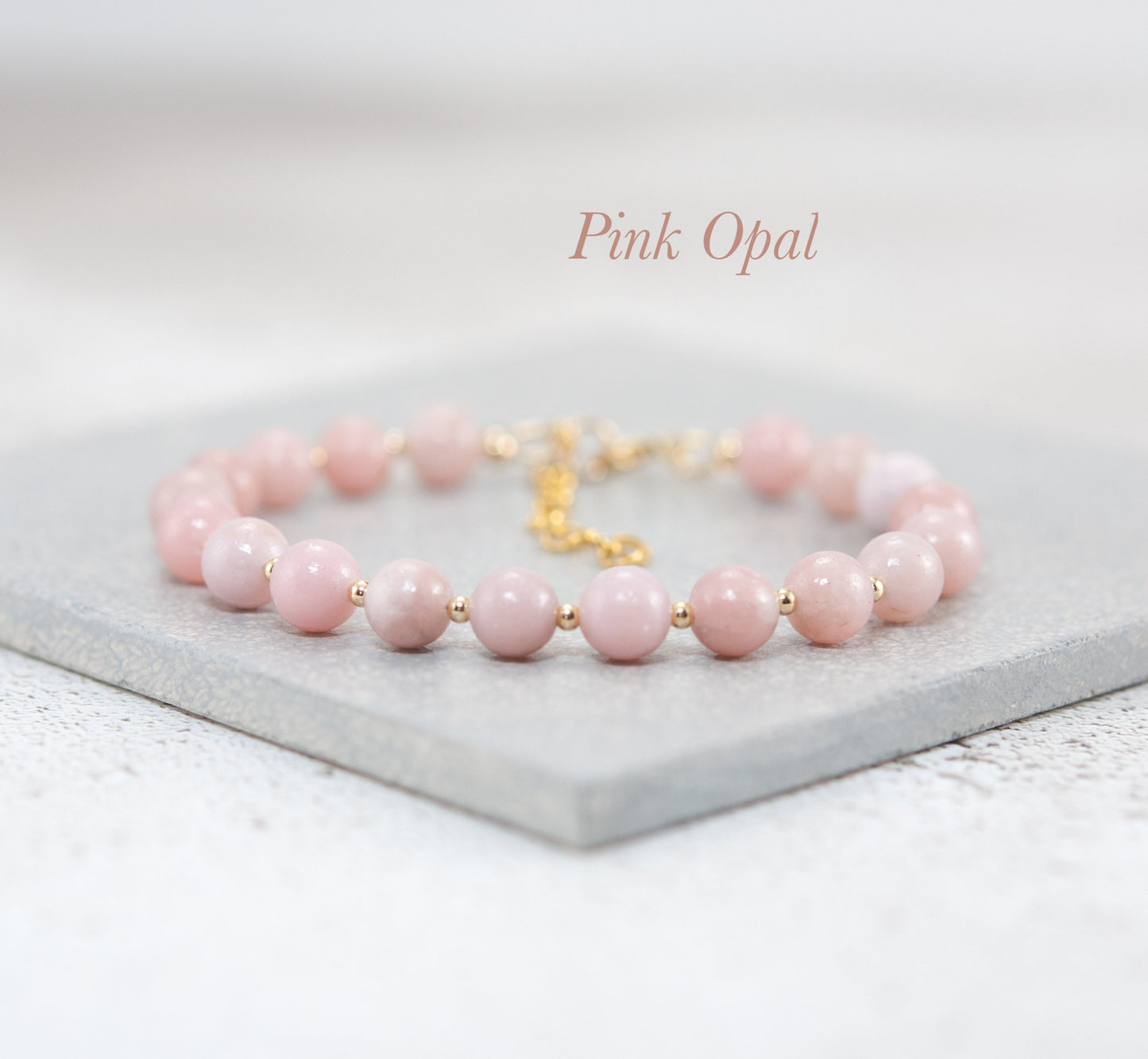 Pink Opal Gemstone Bracelet