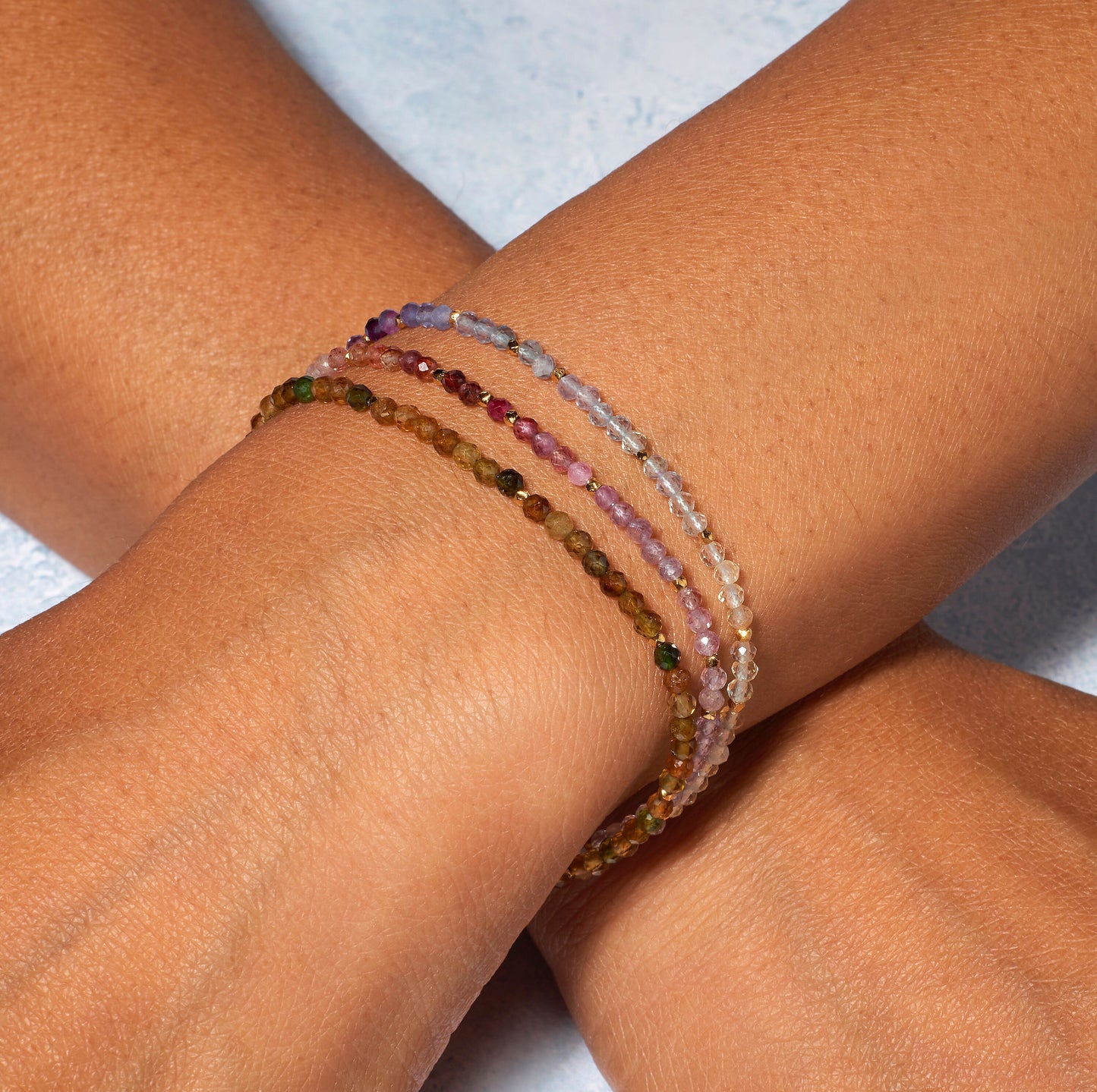 Dainty Autumn Tourmaline Gemstone Bracelet