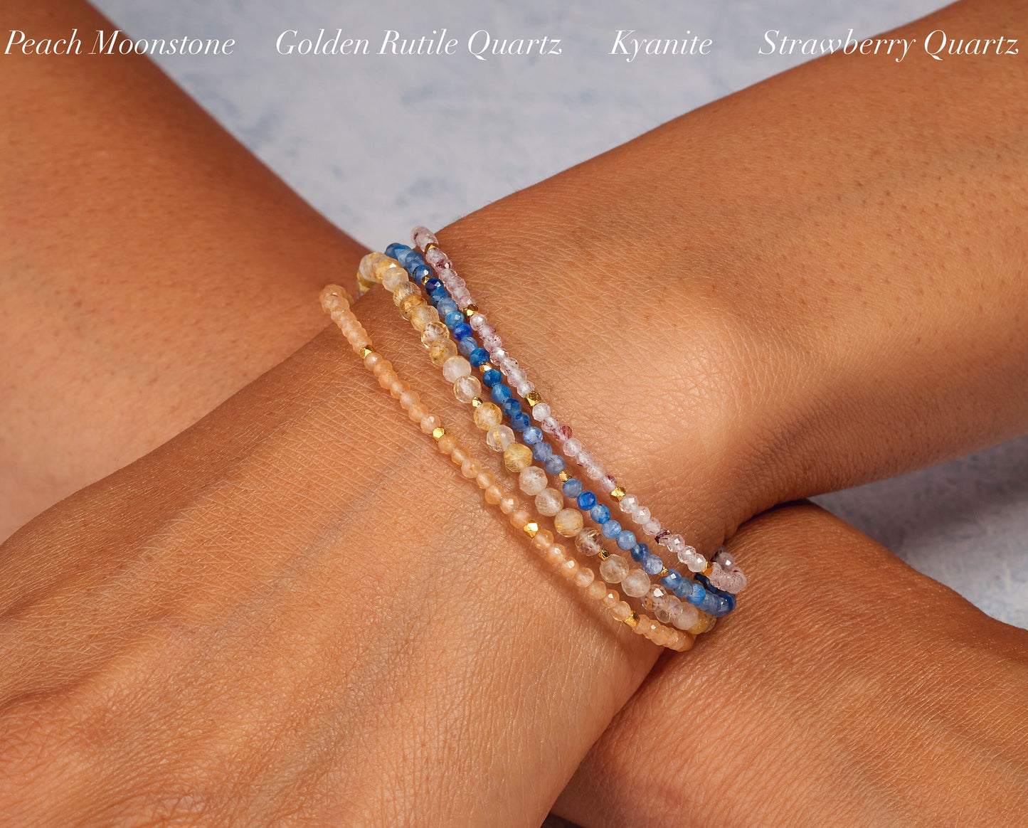Dainty Strawberry Quartz Gemstone Bracelet
