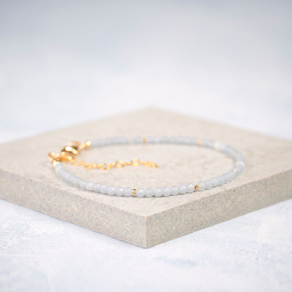 Dainty Angelite Gemstone Bracelet