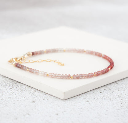 Dainty Andesine Gemstone Bracelet