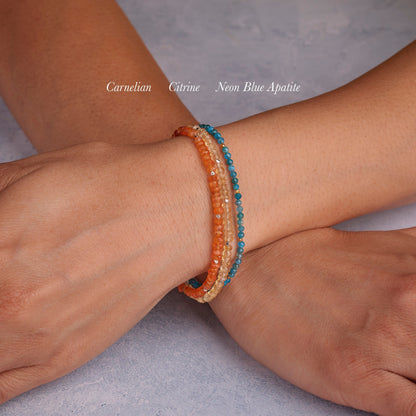 Dainty Carnelian Gemstone Bracelet