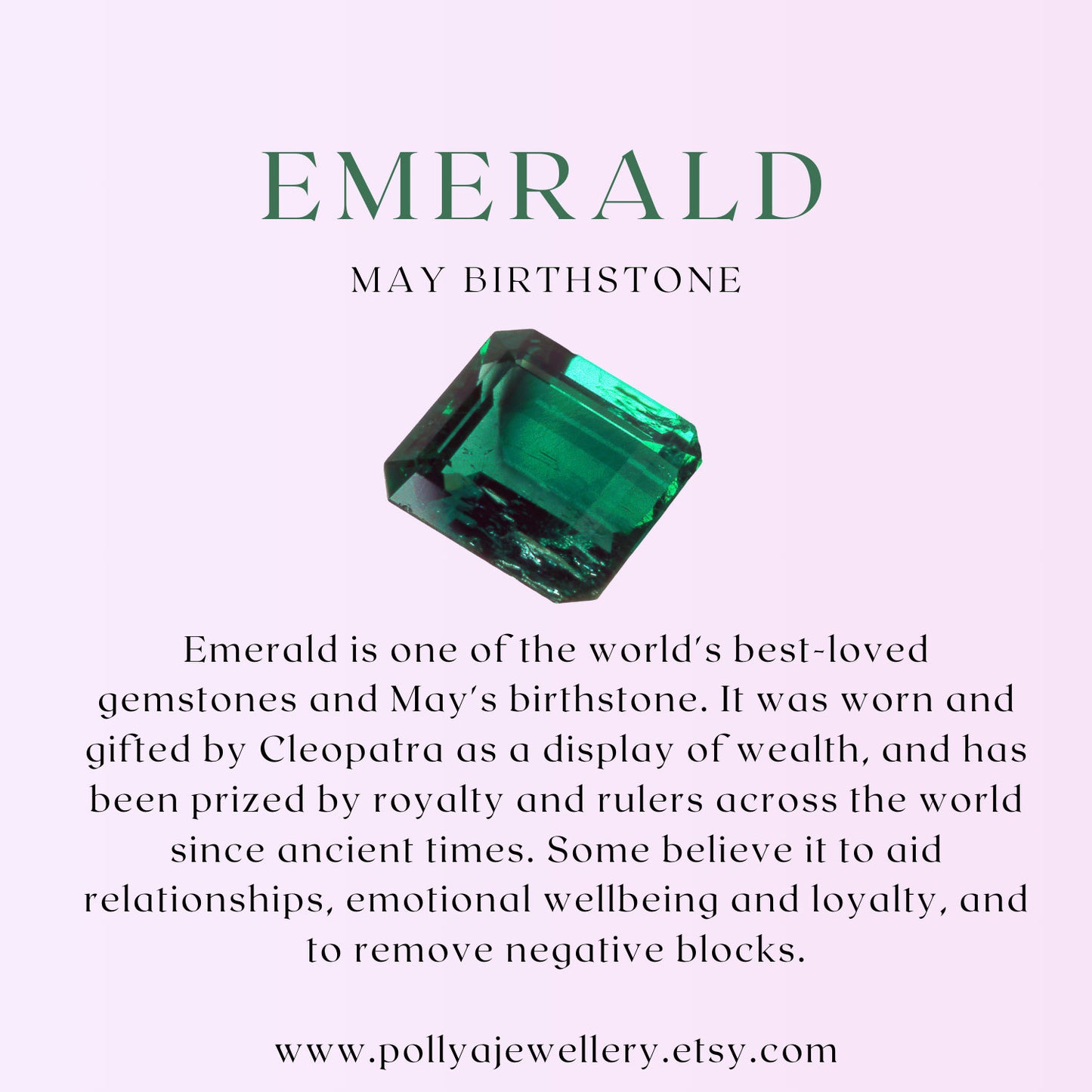 Dainty Emerald Cube Bracelet
