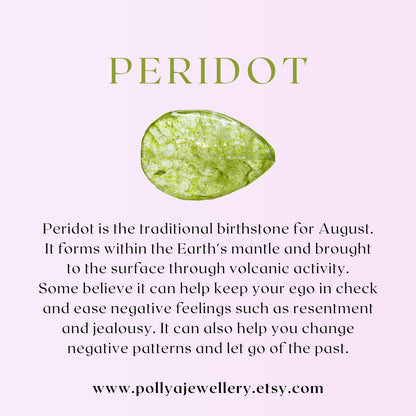 Raw Peridot Gemstone Bracelet