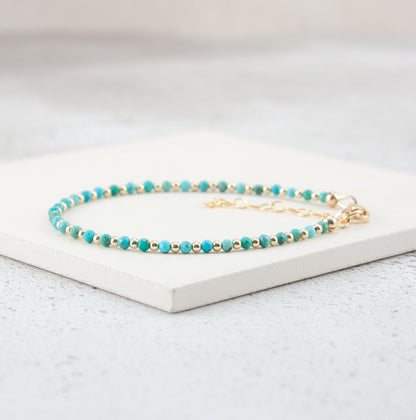 Dainty Turquoise Gemstone Bracelet