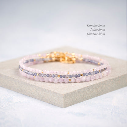 Dainty Iolite Gemstone Bracelet